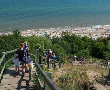 Zejście na plażę w Chłapowie.